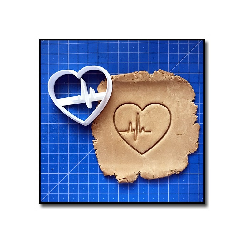 Coeur Battement 001 - Emporte-pièce pour pâtes à sucre et sablés sur le thème Amour