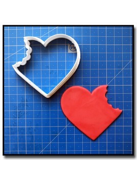 Coeur Croqué 201 - Emporte-pièce pour pâtes à sucre et sablés sur le thème Amour