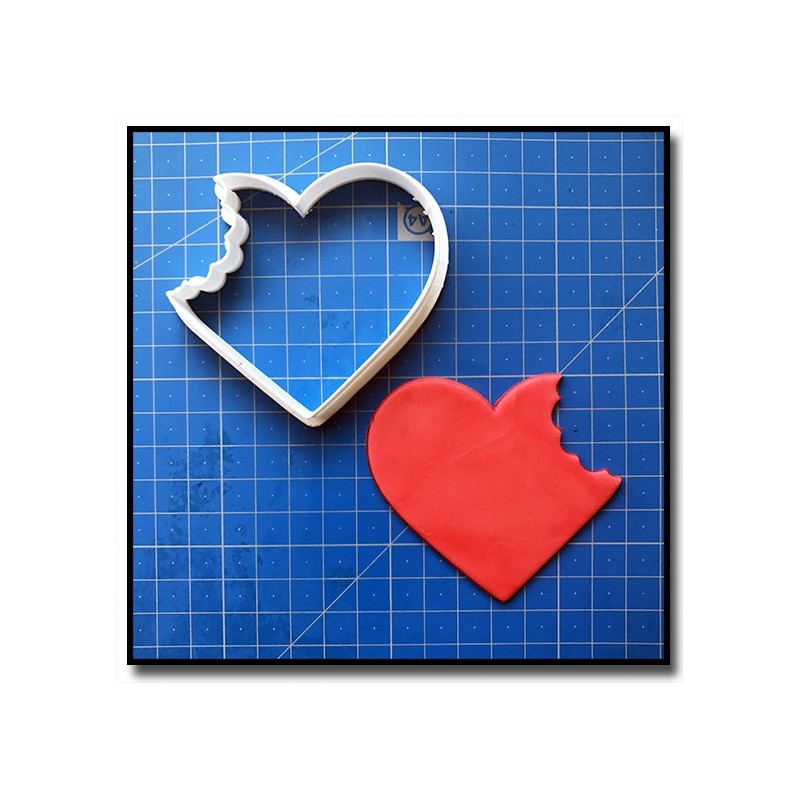 Coeur Croqué 201 - Emporte-pièce pour pâtes à sucre et sablés sur le thème Amour