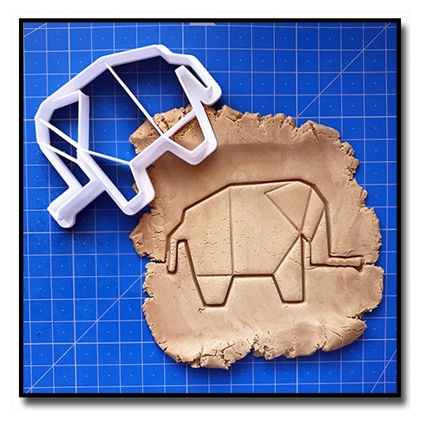 Elephant Origami 001 - Emporte-pièce pour pâtes à sucre et sablés sur le thème Origami