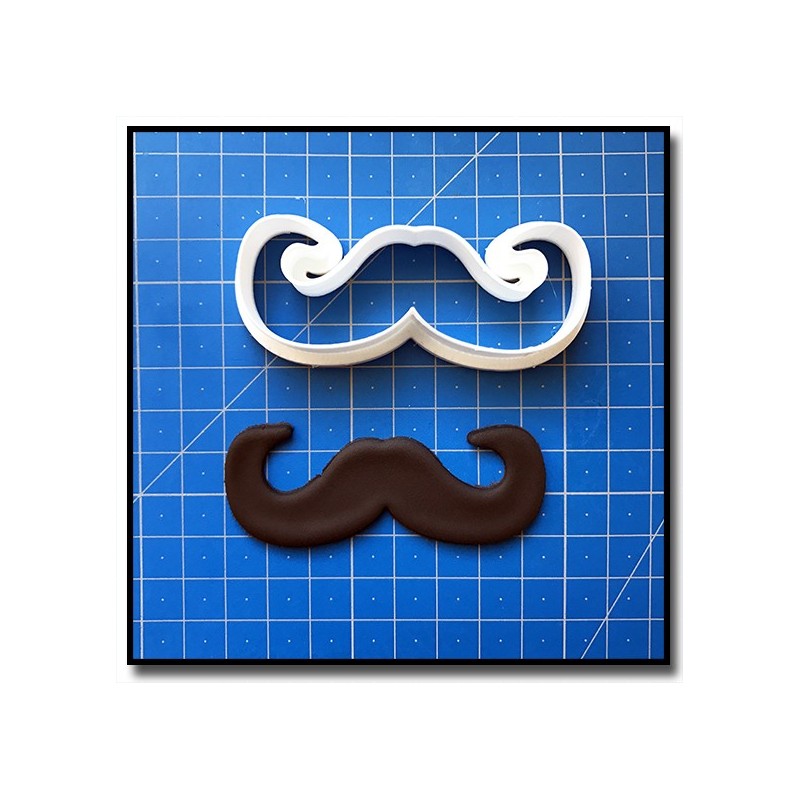 Moustache 201 - Emporte-pièce pour pâtes à sucre et sablés sur le thème Moustache & Noeud Pap