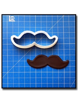 Moustache 202 - Emporte-pièce pour pâtes à sucre et sablés sur le thème Moustache & Noeud Pap