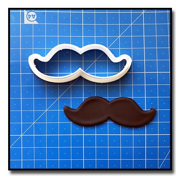 Moustache 202 - Emporte-pièce pour pâtes à sucre et sablés sur le thème Moustache & Noeud Pap