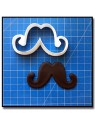 Moustache 204 - Emporte-pièce pour pâtes à sucre et sablés sur le thème Moustache & Noeud Pap