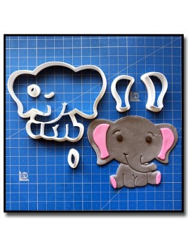 Éléphant Bébé 101 - Emporte-pièce en Kit pour pâtes à sucre et sablés sur le thème Safari