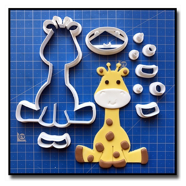 Girafe Bébé 101 - Emporte-pièce en Kit pour pâtes à sucre et sablés sur le thème Safari