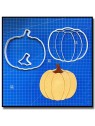Citrouille 101 - Emporte-pièce en Kit pour pâtes à sucre et sablés sur le thème Halloween