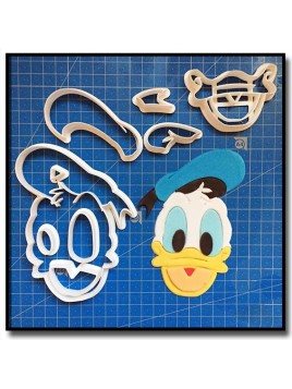 Donald Duck Visage 101 - Emporte-pièce en Kit pour pâtes à sucre et sablés sur le thème La bande de Mickey
