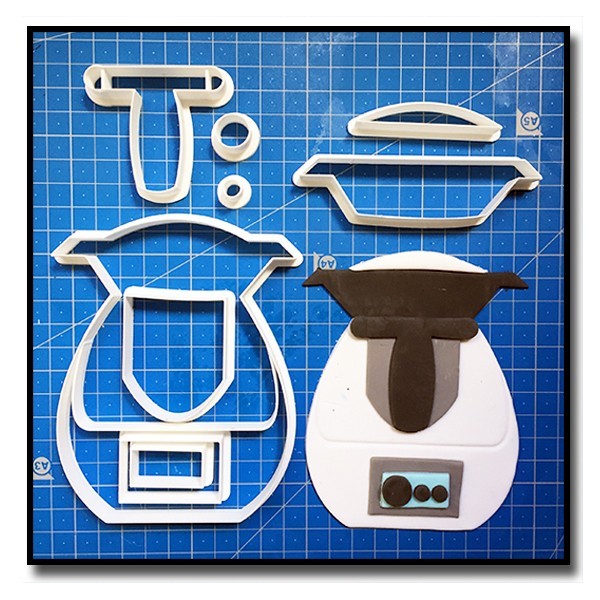 Robot de Cuisine 101 - Emporte-pièce en Kit pour pâtes à sucre et sablés sur le thème Nourriture