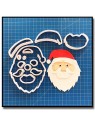 Père Noël Visage 101 - Emporte-pièce en Kit pour pâtes à sucre et sablés sur le thème Noël
