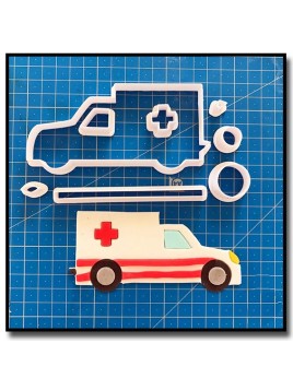 Ambulance 101 - Emporte-pièce en Kit pour pâtes à sucre et sablés sur le thème Médical