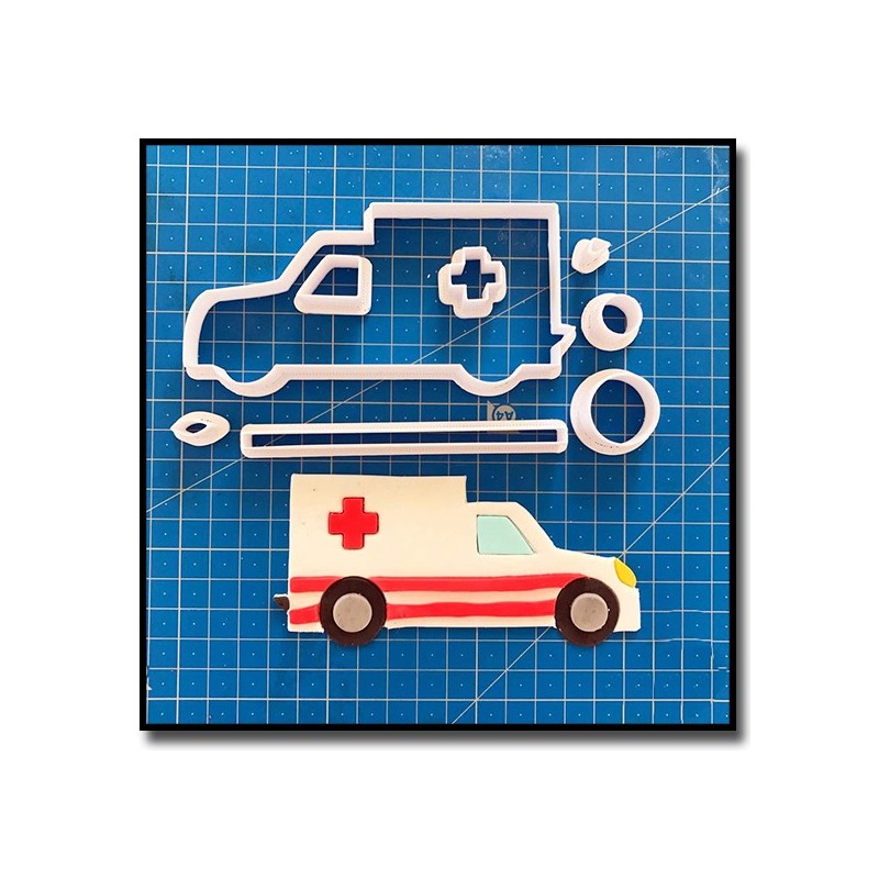 Ambulance 101 - Emporte-pièce en Kit pour pâtes à sucre et sablés sur le thème Médical