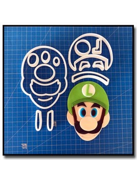 Luigi 102 - Emporte-pièce en Kit pour pâtes à sucre et sablés sur le thème Super Mario