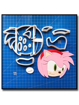 Amy Rose 101 - Emporte-pièce en Kit pour pâtes à sucre et sablés sur le thème Sonic