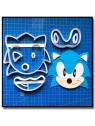 Sonic 102 - Emporte-pièce en Kit pour pâtes à sucre et sablés sur le thème Sonic