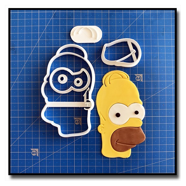 Homer Simpsons 101 - Emporte-pièce en Kit pour pâtes à sucre et sablés sur le thème Les Simpsons