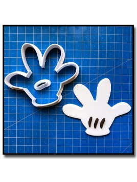 Main de Mickey 4 Chiffres 001 - Emporte-pièce pour pâtes à sucre et sablés sur le thème La bande de Mickey