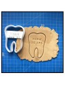Dents & Prénom 001 - Emporte-pièce pour pâtes à sucre et sablés sur le thème Médical