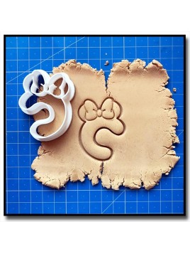 Minnie Typographie 201 - Emporte-pièce pour pâtes à sucre et sablés sur le thème La bande de Mickey