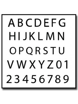 Times New Roman Typographie 201 - Emporte-pièce pour pâtes à sucre et sablés sur le thème Alphabet & Nombre