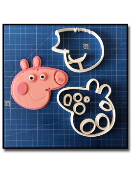 Peppa Pig 102 - Emporte-pièce en Kit pour pâtes à sucre et sablés sur le thème Peppa Pig