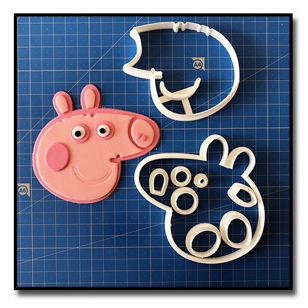 Peppa Pig 102 - Emporte-pièce en Kit pour pâtes à sucre et sablés sur le thème Peppa Pig
