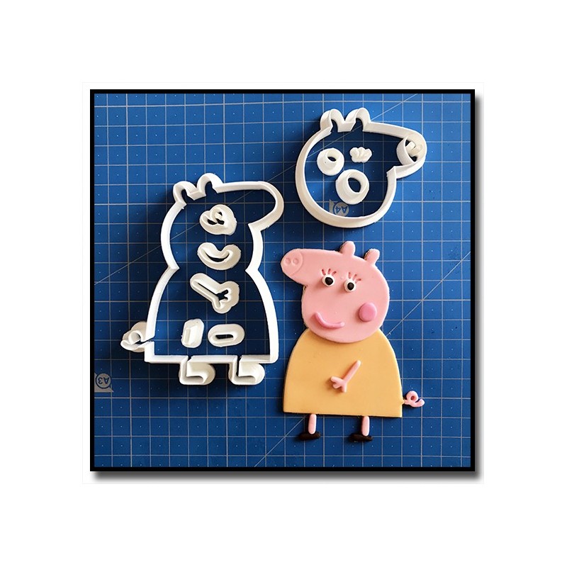 Maman Pig 101 - Emporte-pièce en Kit pour pâtes à sucre et sablés sur le thème Peppa Pig