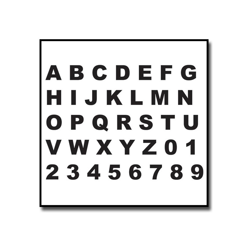 Arial Black Typographie 201 - Emporte-pièce pour pâtes à sucre et sablés sur le thème Alphabet & Nombre