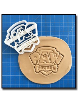 Pat Patrouille Logo 001 - Emporte-pièce pour pâtes à sucre et sablés sur le thème Pat Patrouille