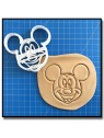 Mickey Visage 001 - Emporte-pièce pour pâtes à sucre et sablés sur le thème La bande de Mickey