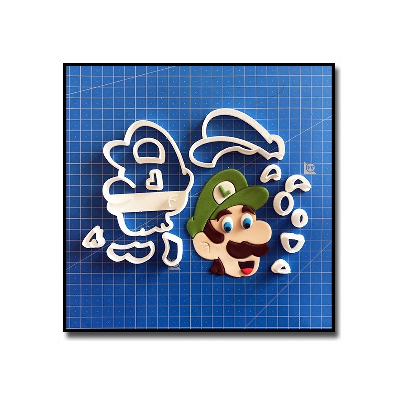 Luigi 101 - Emporte-pièce en Kit pour pâtes à sucre et sablés sur le thème Super Mario
