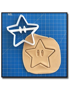 Super Étoile 001 - Emporte-pièce pour pâtes à sucre et sablés sur le thème Super Mario