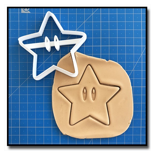 Super Étoile 001 - Emporte-pièce pour pâtes à sucre et sablés sur le thème Super Mario