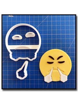 Emoticone Râleur 101 - Emporte-pièce en Kit pour pâtes à sucre et sablés sur le thème Réseaux sociaux