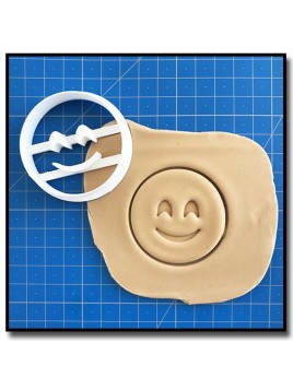 Emoticone Sourire coquin 001 - Emporte-pièce pour pâtes à sucre et sablés sur le thème Réseaux sociaux