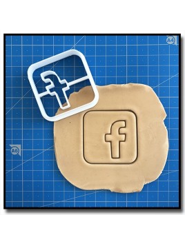 Facebook 001 - Emporte-pièce pour pâtes à sucre et sablés sur le thème Réseaux sociaux