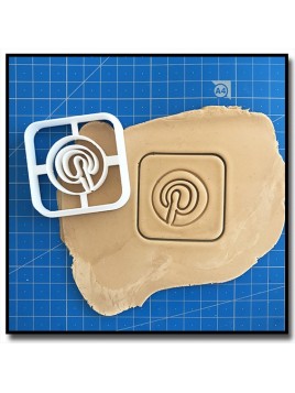 Pinterest 001 - Emporte-pièce pour pâtes à sucre et sablés sur le thème Réseaux sociaux