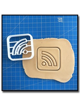 Wi-Fi 001 - Emporte-pièce pour pâtes à sucre et sablés sur le thème Réseaux sociaux