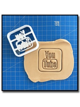 YouTube 001 - Emporte-pièce pour pâtes à sucre et sablés sur le thème Réseaux sociaux