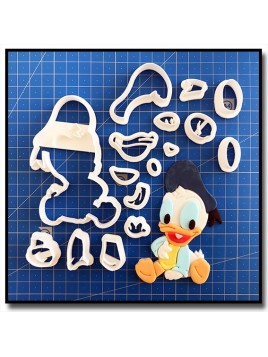 Donald Bébé 101 - Emporte-pièce en Kit pour pâtes à sucre et sablés sur le thème La bande de Mickey