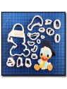Donald Bébé 101 - Emporte-pièce en Kit pour pâtes à sucre et sablés sur le thème La bande de Mickey