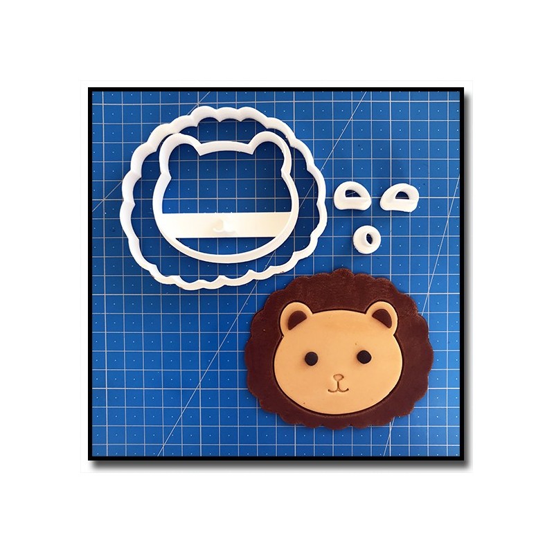 Lion Visage 101 - Emporte-pièce en Kit pour pâtes à sucre et sablés sur le thème Safari