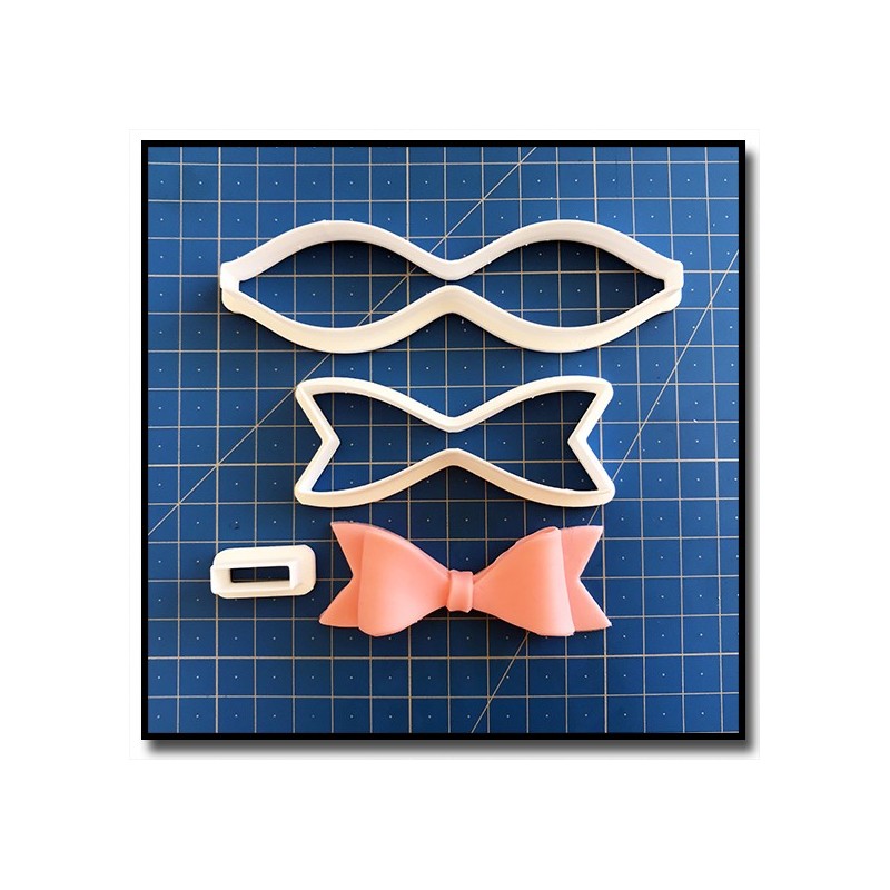 Nœud 101 - Emporte-pièce en Kit pour pâtes à sucre et sablés sur le thème Moustache & Noeud Pap