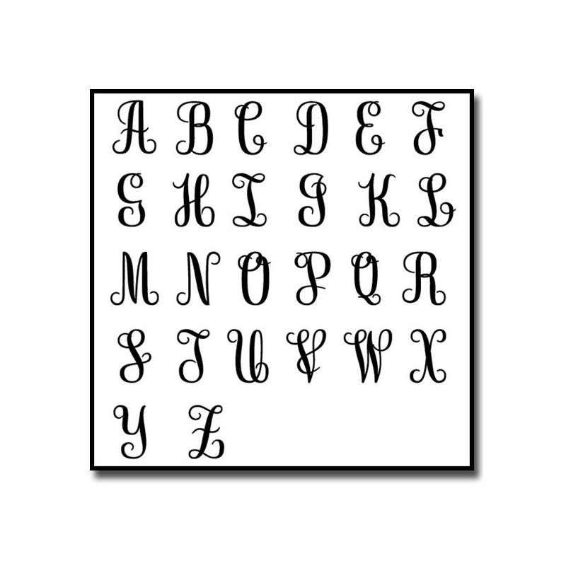Lettrines Typographie 301 - Tampon pour pâtes à sucre et sablés sur le thème Alphabet & Nombre