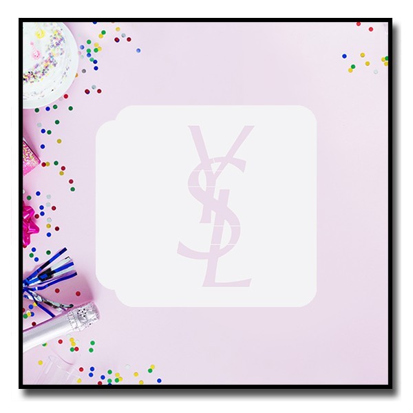 YSL Logo 901 - Pochoir pour pâtes à sucre et sablés sur le thème Mode & Fashion