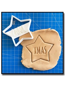 Etoile Xmas 001 - Emporte-pièce pour pâtes à sucre et sablés sur le thème Noël