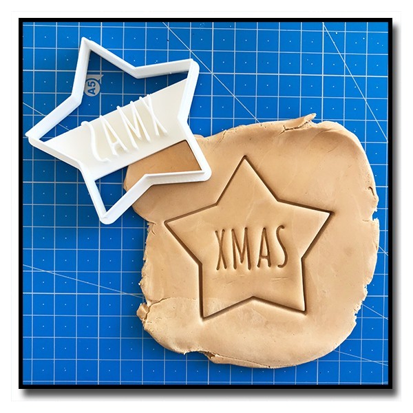 Etoile Xmas 001 - Emporte-pièce pour pâtes à sucre et sablés sur le thème Noël