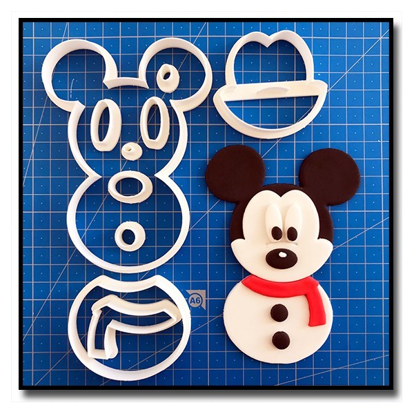 Mickey Bonhomme de Neige 101 - Emporte-pièce en Kit pour pâtes à sucre et sablés sur le thème Noël