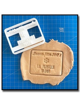 Bonnes Fêtes Famille 001 - Emporte-pièce pour pâtes à sucre et sablés sur le thème Noël