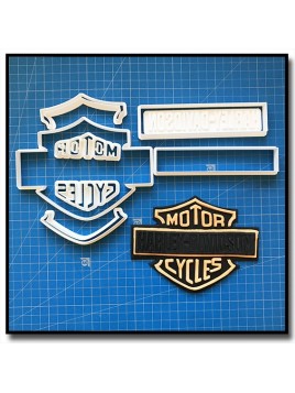 Harley Davidson Logo 101 - Emporte-pièce en Kit pour pâtes à sucre et sablés sur le thème Moto